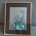 Afbeelding uil, Minder dan 50 cm, Ophalen of Verzenden, Zo goed als nieuw, Schilderij
