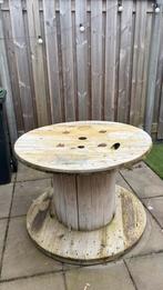 Houten haspel, tafel, tuintafel, Ophalen, Gebruikt, Rond, Hout