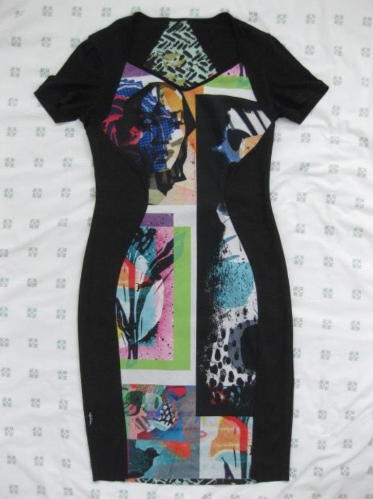 Eroke reversible tweezijdig draagbare jurk, zwart print M, Kleding | Dames, Jurken, Zo goed als nieuw, Maat 38/40 (M), Overige kleuren