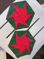 Kerststerren, quilt, 2 lapjes, van katoen, Ophalen of Verzenden, Nieuw