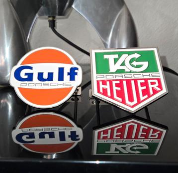 PORSCHE grill badges Gulf / Tag Heuer - 911 912 914 356 964 beschikbaar voor biedingen