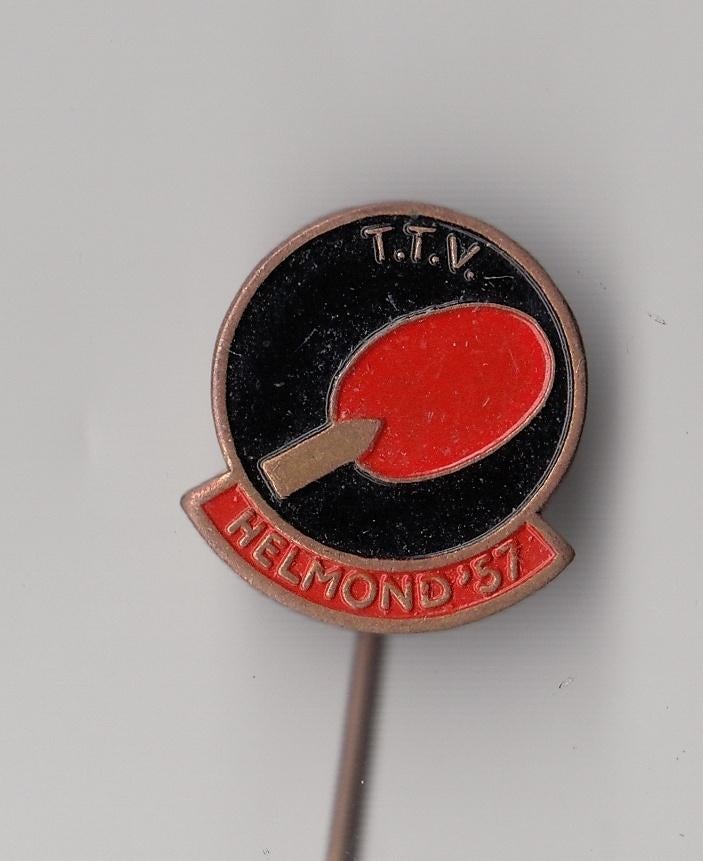 TTV Helmond Tafeltennis Ping Pong speldje, Verzamelen, Speldjes, Pins en Buttons, Gebruikt, Niet vindbaar, Niet vindbaar, Speldje of Pin