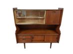 Vintage vitrinekast, dressoir, sideboard, Huis en Inrichting, Kasten | Vitrinekasten, Ophalen, Gebruikt, 100 tot 150 cm, 100 tot 150 cm