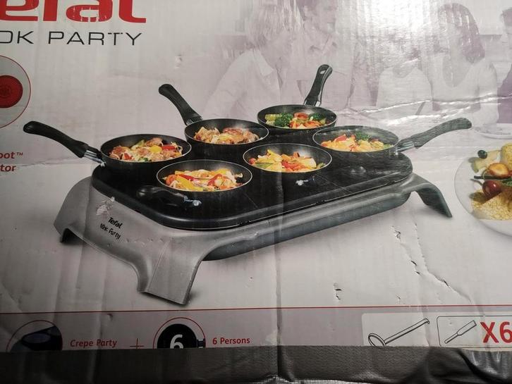 Tefal Wokparty, Witgoed en Apparatuur, Gourmetstellen, Gebruikt, 4 t/m 7 personen, Ophalen of Verzenden
