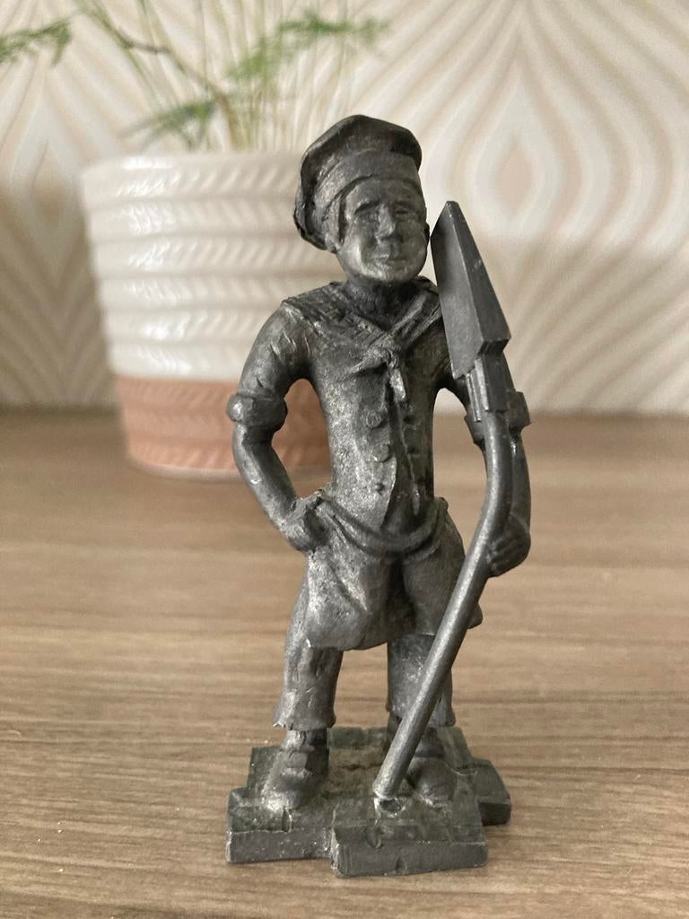 Beeldje mannetje van tin, Verzamelen, Beelden en Beeldjes, Ophalen of Verzenden, Zo goed als nieuw, Mens