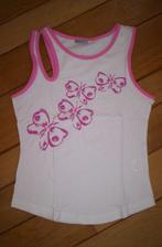 Madonna top wit met roze vlinders maat S, Kleding | Dames, Zonder mouw, Ophalen of Verzenden, Wit, Zo goed als nieuw