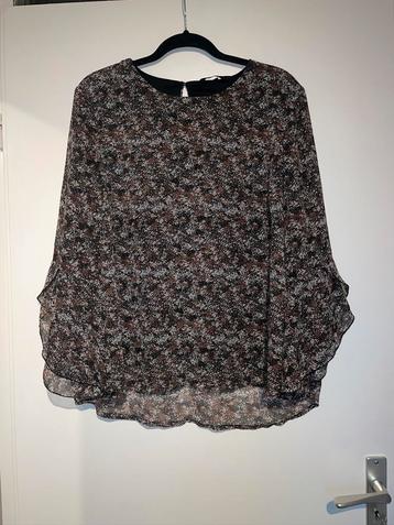 vero moda dames bruin blouse tuniek met flared mouwen mt XL beschikbaar voor biedingen