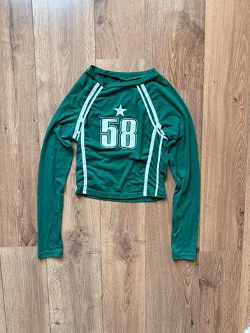 Groen sporty longsleeve topje maat S beschikbaar voor biedingen