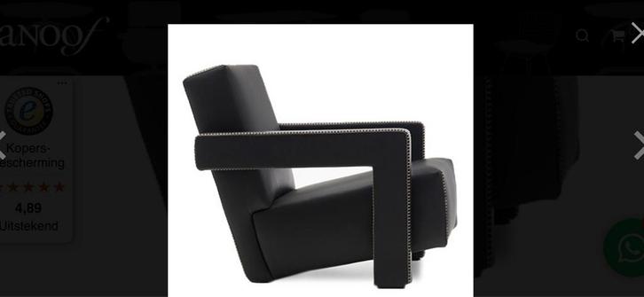2 stuks fauteuil Cassina Utrecht, prijs is per fauteuil, Huis en Inrichting, Fauteuils, Zo goed als nieuw, Stof, 50 tot 75 cm