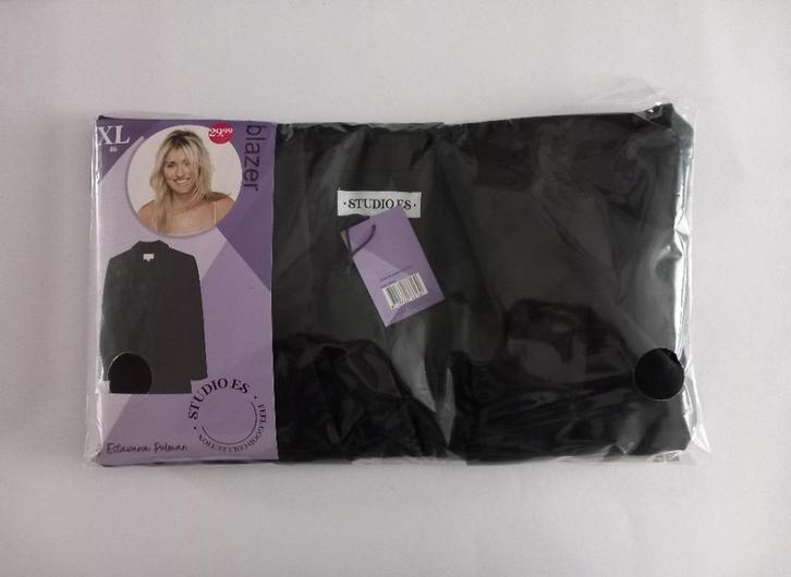 NIEUW! Zwart Blazer Jasje / Maat XL 46 / Merk Studio Es, Kleding | Dames, Jasjes, Kostuums en Pakken, Nieuw, Jasje, Maat 46/48 (XL) of groter