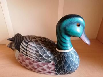 Houten Eend - Handgeschilderd & Uniek! beschikbaar voor biedingen