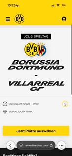 Tickets Dortmund - Villareal Champions League, Losse kaart, Twee personen, November, Europa of Champions League