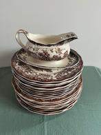 Royal Worcester - Palissy Avon Scenes bruin borden gebak, Antiek en Kunst, Ophalen of Verzenden