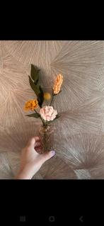 Nieuw kunstboeketje viltbloemen inclusief vaasje, Ophalen of Verzenden, Nieuw