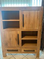 Houten kast met deuren en lades, Huis en Inrichting, Kasten | Buffetkasten, Ophalen, 100 tot 150 cm, Eikenhout, Zo goed als nieuw