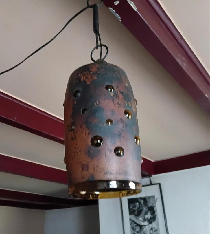 vintage hanglamp Raak - Nanny Still McKinney, Huis en Inrichting, Lampen | Hanglampen, Gebruikt, Minder dan 50 cm, Glas, Metaal