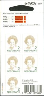 Ned. NVPH Velletje V2731 Koningin Beatrix TNT Post 2010, Postzegels en Munten, Postzegels | Nederland, Ophalen of Verzenden, Na 1940