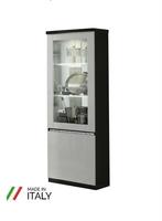 Vitrinekast Forever Chrome hoogglans zwart 1 deur-SALE-, Ophalen of Verzenden, Nieuw, 25 tot 50 cm, 50 tot 100 cm