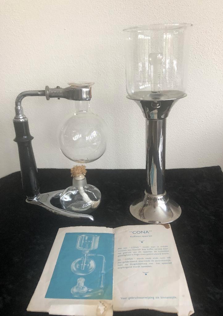Luxe Cona coffee maker, vintage jaren 50 / 60, Witgoed en Apparatuur, Koffiezetapparaten, Gebruikt, Gemalen koffie, Koffiemachine