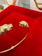 Prachtige 14k gouden panter armband | uniek model!, Sieraden, Tassen en Uiterlijk, Armbanden, Ophalen of Verzenden, Goud