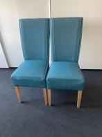 Eetkamerstoelen blauw, Huis en Inrichting, Ophalen, Gebruikt, Blauw, Twee