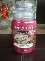 YANKEE CANDLE Geurkaars "PEPPERMINT PINWHEELS"  Large Jar., Overige materialen, Nieuw, Ophalen of Verzenden, Kaars