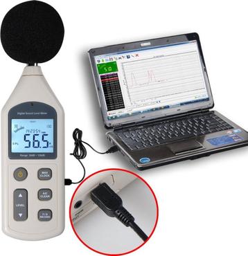 Digitale decibelmeter geluidsmeter, Datalogger en alarm beschikbaar voor biedingen