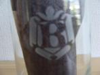 Groot glas met gegraveerde B  Bieden vanaf € 0.75  Eventuele, Ophalen of Verzenden, Nieuw, Glas of Glazen, Overige merken