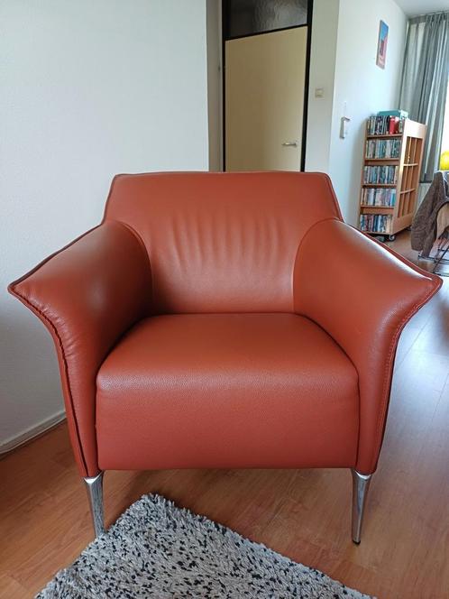 Fauteuil van Leolux, leer, model Mayon, Huis en Inrichting, Fauteuils, Zo goed als nieuw, Leer, 75 tot 100 cm, Ophalen