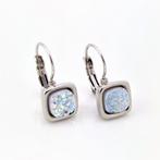 RVS Klap Oorbellen met Blauw-Glitter - Dames, Overige materialen, Hangers, Birgitta-Gracht 33, 6465 EL Kerkrade, Nederland, Verzenden