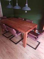 Teak houten eettafel, Ophalen, Gebruikt, 50 tot 100 cm, Vijf personen of meer