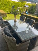 AVH-collectie dining tuinset met 6 stoelen en grote tafel, Tuin en Terras, Wicker, Gebruikt, Stoel, Ophalen of Verzenden