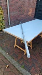 Witte (schuif-)deur (231x 93cm) met rails(180,5 cm), Ophalen, Schuifdeur, Binnendeur, 200 tot 215 cm