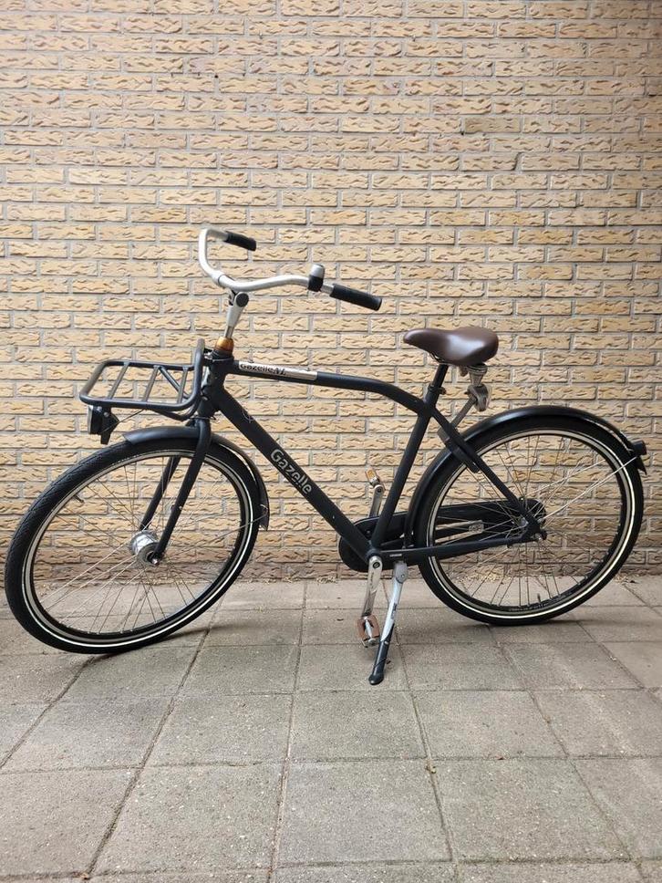 Gazelle Heavy Duty zwart transportfiets, Fietsen en Brommers, Fietsen | Heren | Herenfietsen, Gebruikt, Gazelle, Ophalen