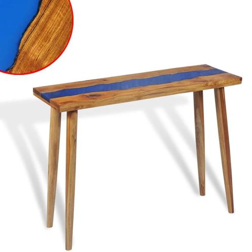 NIEUWE Sidetable 100 cm teakhout en hars, Huis en Inrichting, Tafels | Sidetables, Nieuw, 25 tot 50 cm, 100 tot 150 cm, Rechthoekig