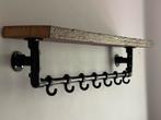 2x Mooie industriele kapstokken van zwarte steigerbuis, Huis en Inrichting, Gebruikt, Minder dan 100 cm, Hout, Ophalen