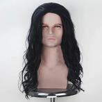 Lange Zwarte Grijze Heren Pruik Mannen Haarstuk Haren Haar, Sieraden, Tassen en Uiterlijk, Uiterlijk | Haarverzorging, Verzenden