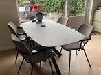 Eettafel Deens ovaal 160x90 HPL, Huis en Inrichting, Ophalen, 50 tot 100 cm, Zo goed als nieuw, Vijf personen of meer