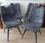 4 eethoekstoelen, Huis en Inrichting, Ophalen, Zo goed als nieuw, Grijs, Vier