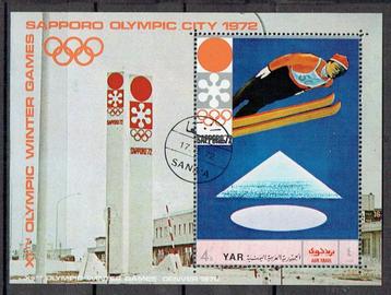 Jemen 1972 BLOK Olympische Spelen Skispringen beschikbaar voor biedingen