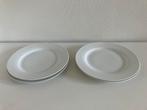 4 Witte dinerborden, Gebruikt, Ophalen of Verzenden, Bord(en), Overige stijlen