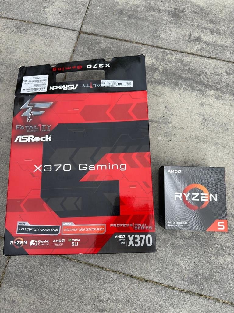 Asrock X370 Gaming + AMD Ryzen 5 3600, Computers en Software, Moederborden, Gebruikt, AMD, DDR4, Ophalen