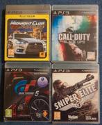 PS3: Gran Turismo 5, Call of Duty, Sniper Elite, Midnight Cl, Spelcomputers en Games, Games | Sony PlayStation 3, Shooter, 1 speler