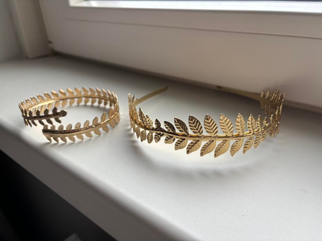 Griekse godin set hoofdband en armband, Ophalen of Verzenden, Zo goed als nieuw, Carnaval, Accessoires
