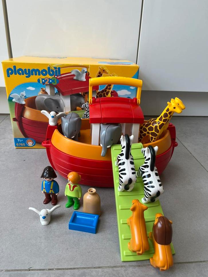Playmobil 123 meeneem Ark van Noach 6765 compleet! Zgan, Kinderen en Baby's, Speelgoed | Playmobil, Zo goed als nieuw, Complete set