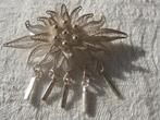 Edelweiss , zilveren filigrein broche, in nieuwstaat., Ophalen of Verzenden, Zilver, Broche