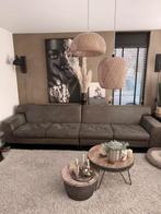 Groen lederen bank, Ophalen, Gebruikt, Leer