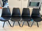 Zwarte eetkamerstoelen 4stuks, Gebruikt, Zwart, Vier, Modern