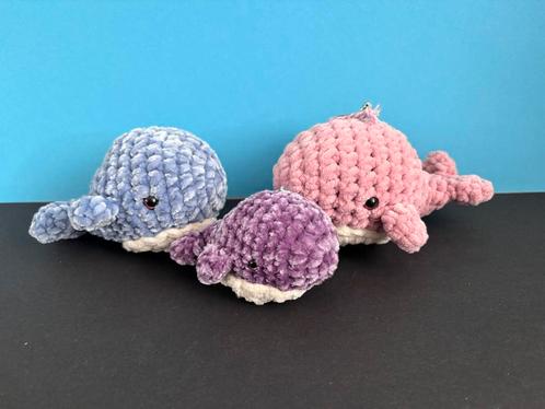 Gehaakte walvis familie, Kinderen en Baby's, Speelgoed | Knuffels en Pluche, Nieuw, Overige typen, Ophalen of Verzenden
