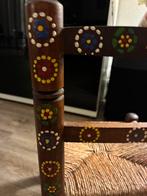 Orgineel staphorster houten peuterstoeltje met beschildering, Huis en Inrichting, Gebruikt, Bruin, Ophalen of Verzenden, Eén